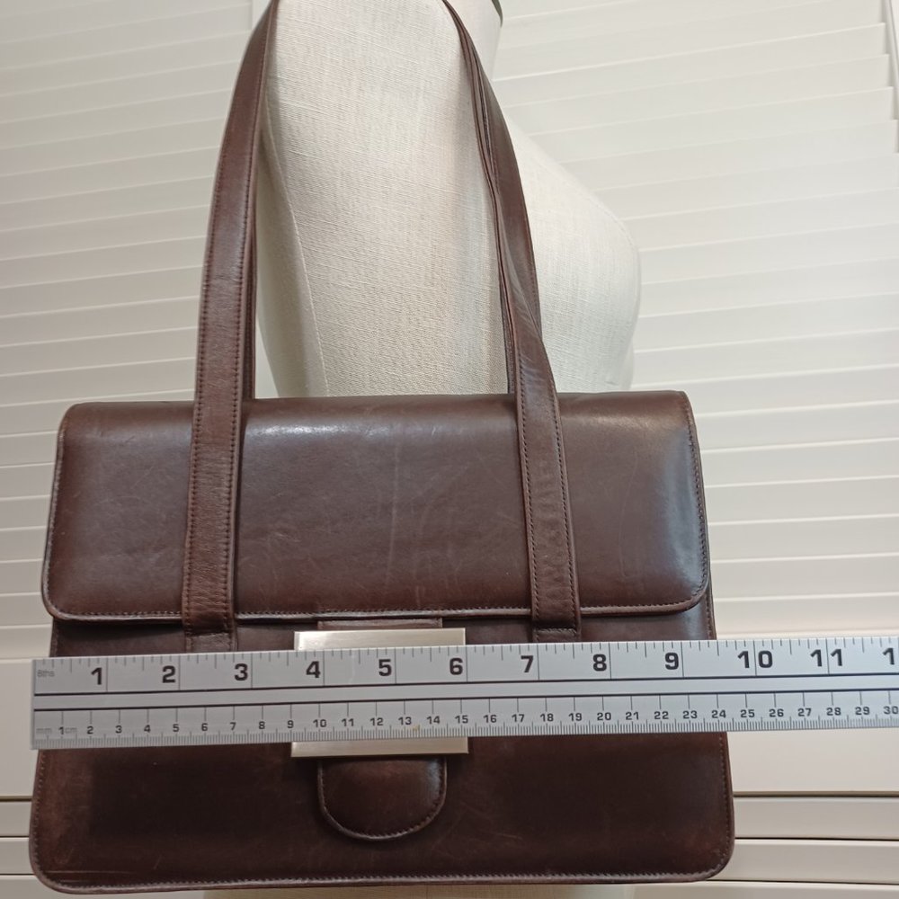 Johnny Farah Vintage Brown Leather Shoulder Bag - Picture 8 of 13